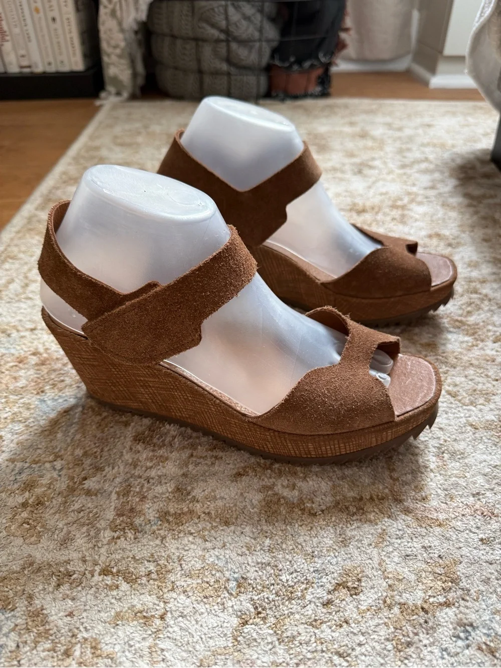 Pedro Garcia - Fama Platform Wedge Sandal - Tan Suede